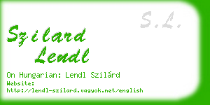 szilard lendl business card