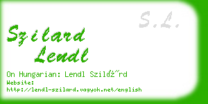 szilard lendl business card